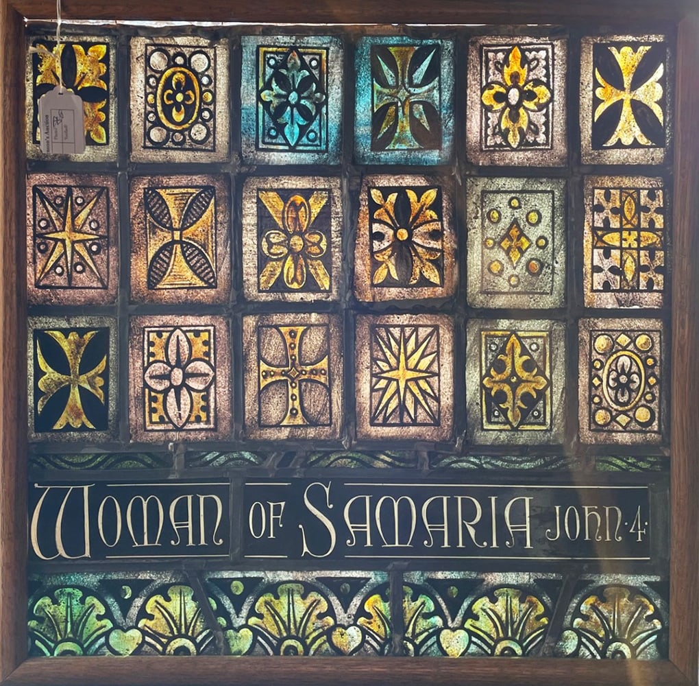 Antique Religious Lead Glass Panel (1 of 1)