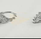 Antique 18K White Gold Ring with Diamond