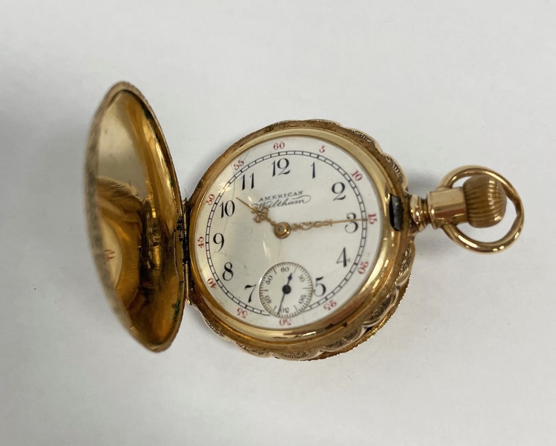American Waltham Lady's 14K Gold Hunter Pocket Watch (1 of 4)