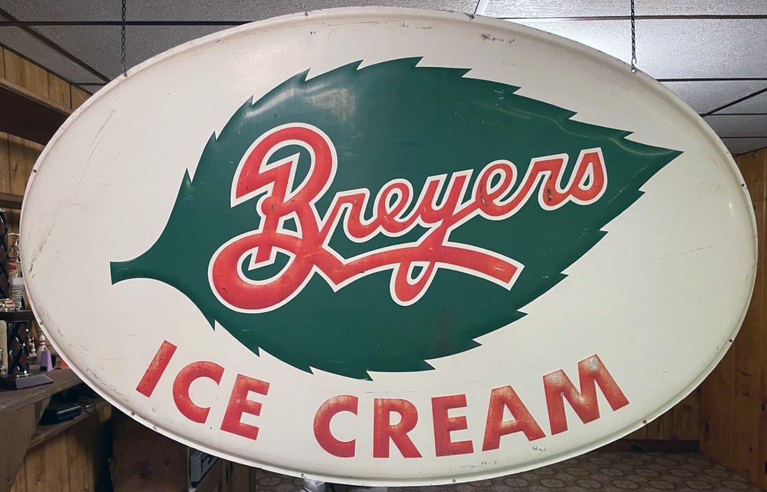 Breyers Ice Cream Metal Advertising Sign