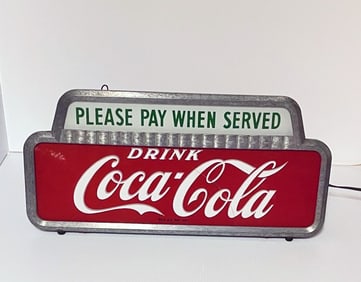 Coca-Cola Light Up Advertising Display Sign