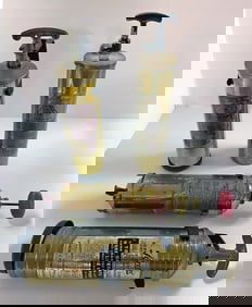 Vintage Brass Wall Hanging Fire Extinguishers