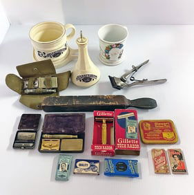 Vintage Shaving Accessories Grouping
