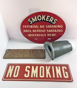 Vintage Smoking Related Display Signs