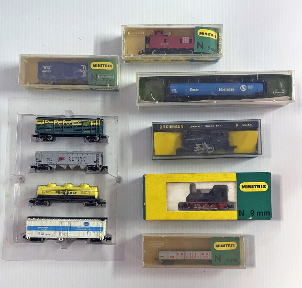 Assorted N-Gauge Scale Trains Grouping (1 of 1)