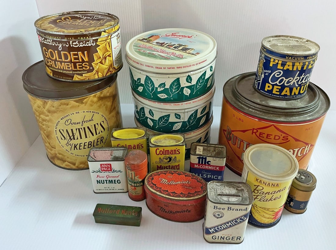 Vintage Advertising Tins Grouping (1 of 1)