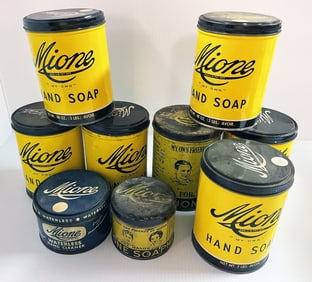 Vintage Mione Hand Soap Advertising Tins