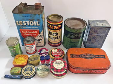 Vintage Advertising Tins Grouping