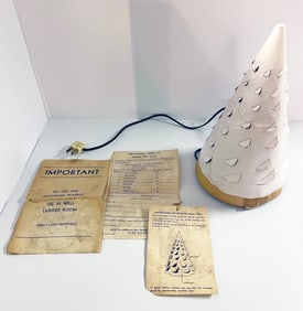 Vintage Merrie Merrie Christmas Tree Lamp