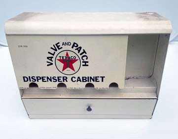 Texaco Valve and Patch Dispenser Cabinet
