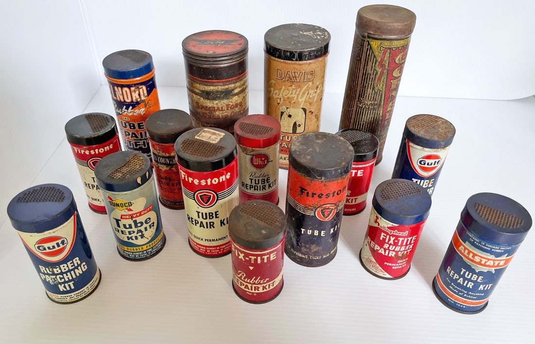 Vintage Tire Tube Repair and Patch Kit Tins (1 of 1)
