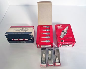Vintage Champion and Honda Spark Plugs Grouping