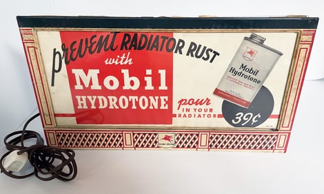 Vintage Mobil Hydrotone Rust Preventer Light