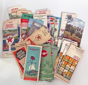 Vintage Promotional U.S. Road Maps Grouping