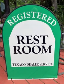 Vintage Texaco Dealer Service Rest Room Sign