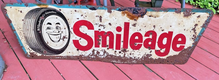 Vintage B.F. Goodrich Silvertone Tire Sign