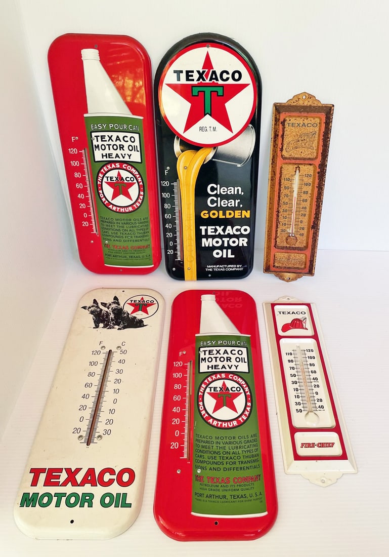 Texaco Advertising Wall Thermometers Grouping (1 of 1)