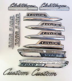 Vintage Ford Car Trim Parts Grouping