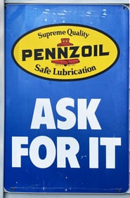 Vintage Pennzoil Oil Advertising Sign