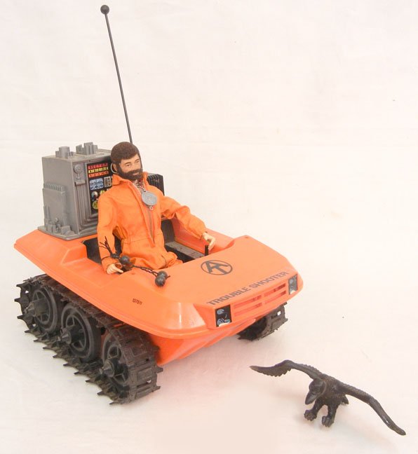 G.I. Joe Trouble Shooter, vehicle, bird and Action Man,: G.I. Joe Trouble Shooter, vehicle, bird and Action Man, 1960's, 16" high x 13 1/4"