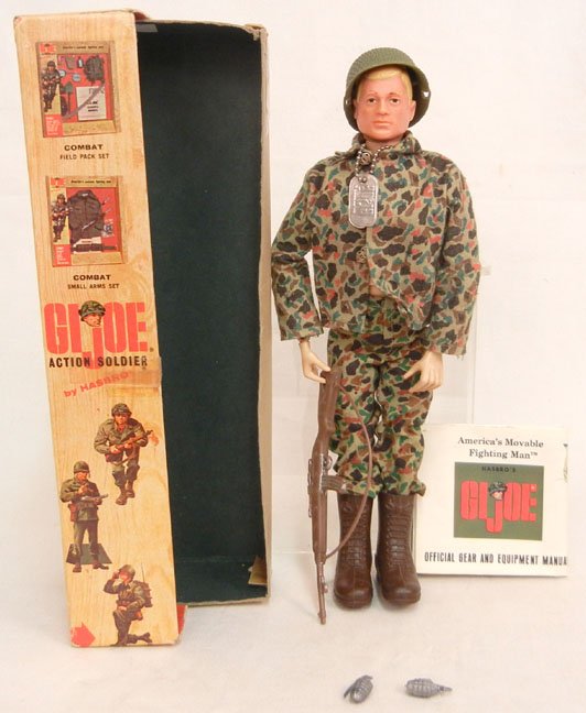 G.I. Joe boxed Action Man, soldier complete with access: G.I. Joe boxed Action Man, soldier complete with accessories and booklet, 1960's