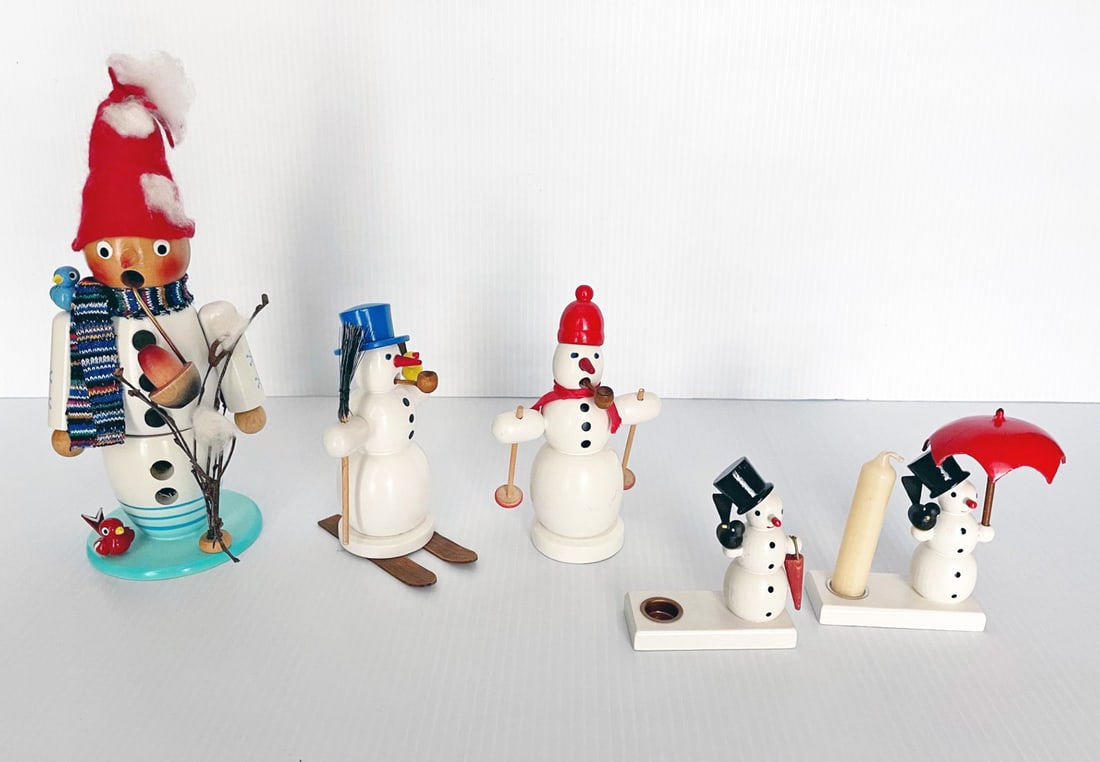 Snowmen Incense Smokers including Steinbach (1 of 2)