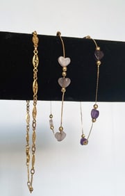 Three 14K Gold Bracelets