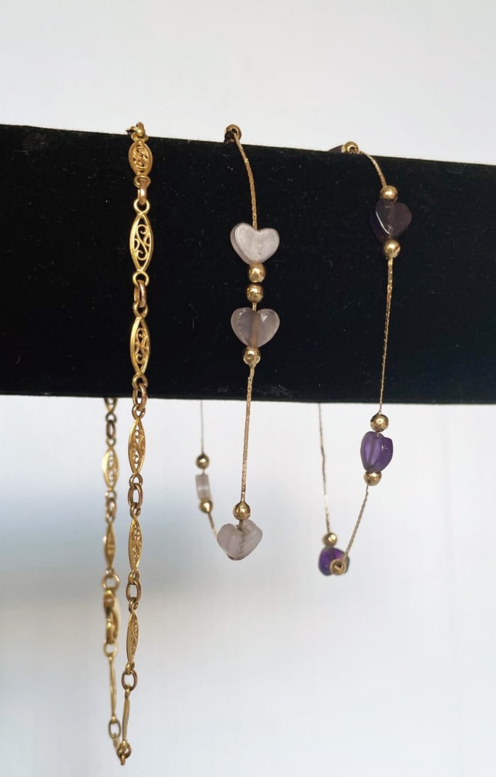 Three 14K Gold Bracelets (1 of 1)