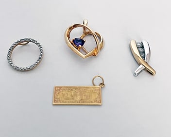 Four Gold Pendants