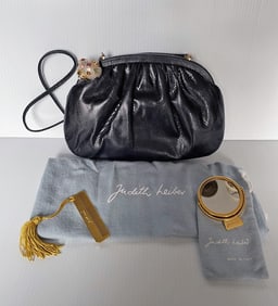 Judith Leiber Karung Snakeskin Evening Bag