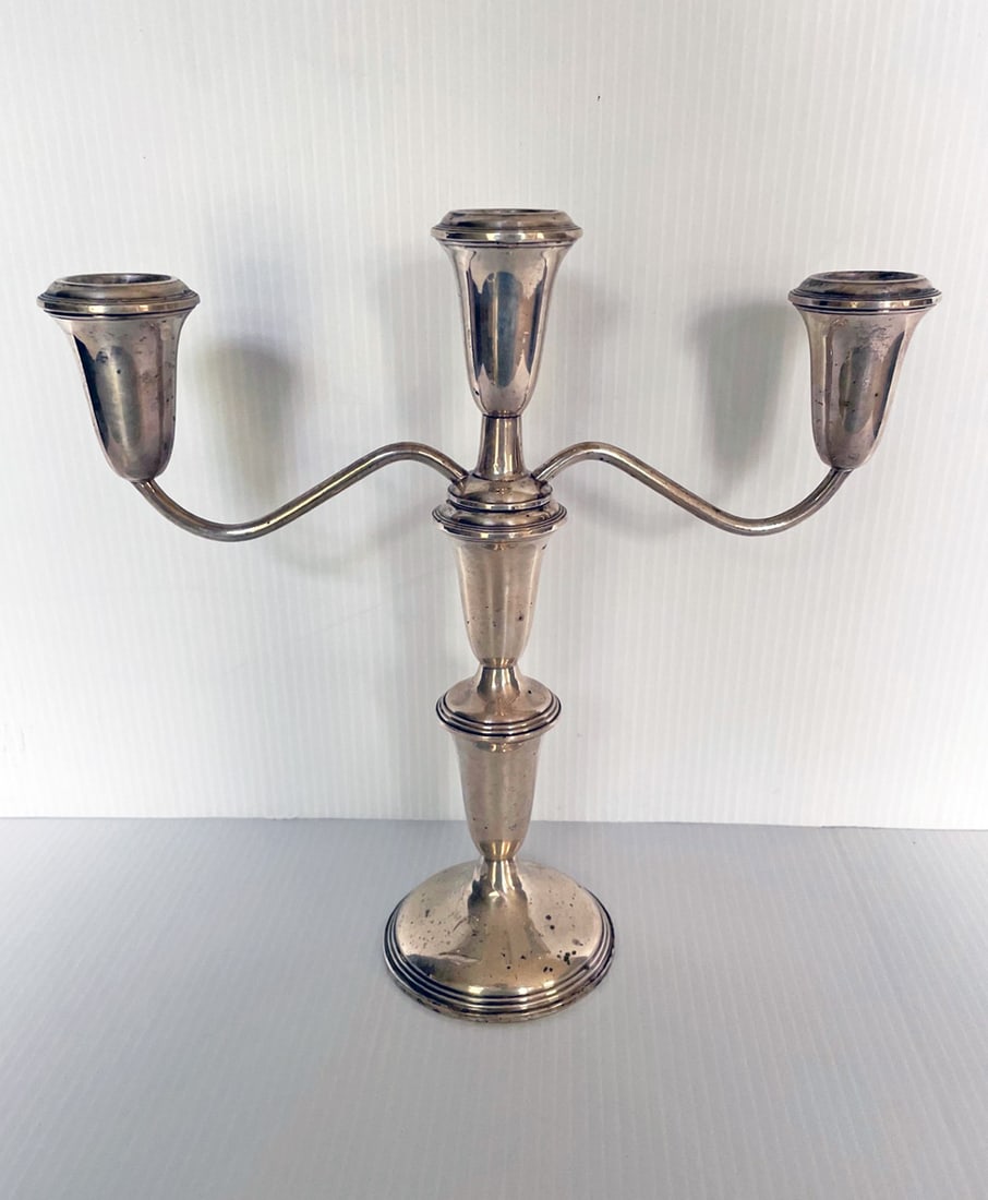 Empire Sterling Weighted Candelabrum (1 of 2)