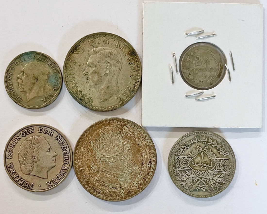 Lot of Silver Foreign Coins (1 of 2)