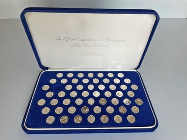 Sterling Silver Franklin Mint The Official Signers Of The Declaration Mini-Coin Set
