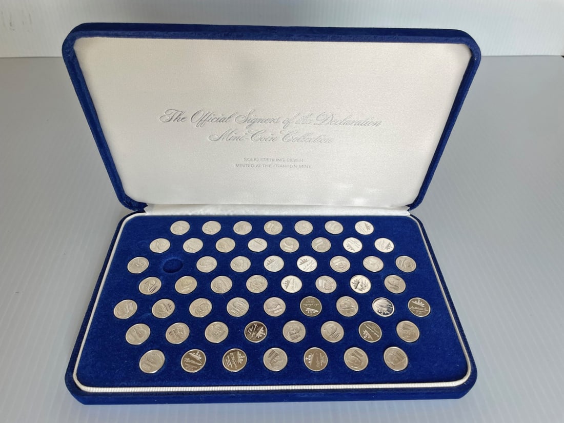 Sterling Silver Franklin Mint The Official Signers Of The Declaration Mini-Coin Set (1 of 1)