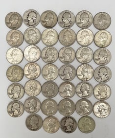 Forty Silver Washington Quarters