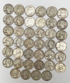 Forty Silver Washington Quarters