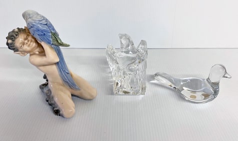 Baccarat/Steuben/Royal Copenhagen Figures