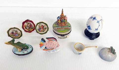 Continental Miniature Porcelains Grouping