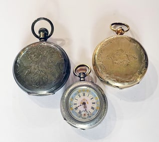 Two Silver Pocket Watches, Pocket Watch Case