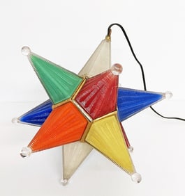 Art Deco Star Form Glass Chandelier