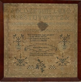 Framed 19th c. Sampler