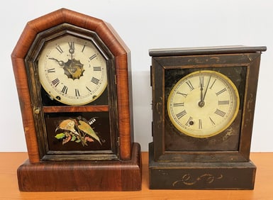 Antique New Haven and Unmarked Shelf Clocks