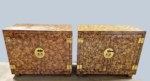 Pair of Henredon Storage Bar Cabinets