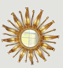 Italian Style Gilt Sunburst Mirror