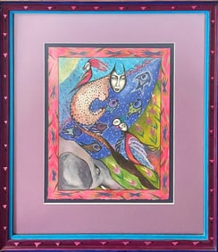 Rochelle Marcus Dinkin Mixed Media on Laid Paper