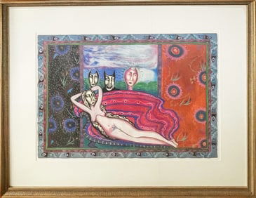 Rochelle Marcus Dinkin Mixed Media on Laid Paper