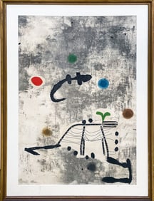 Joan Miro, "Personatge I Estels #55", 1979, aquatint and etching on paper