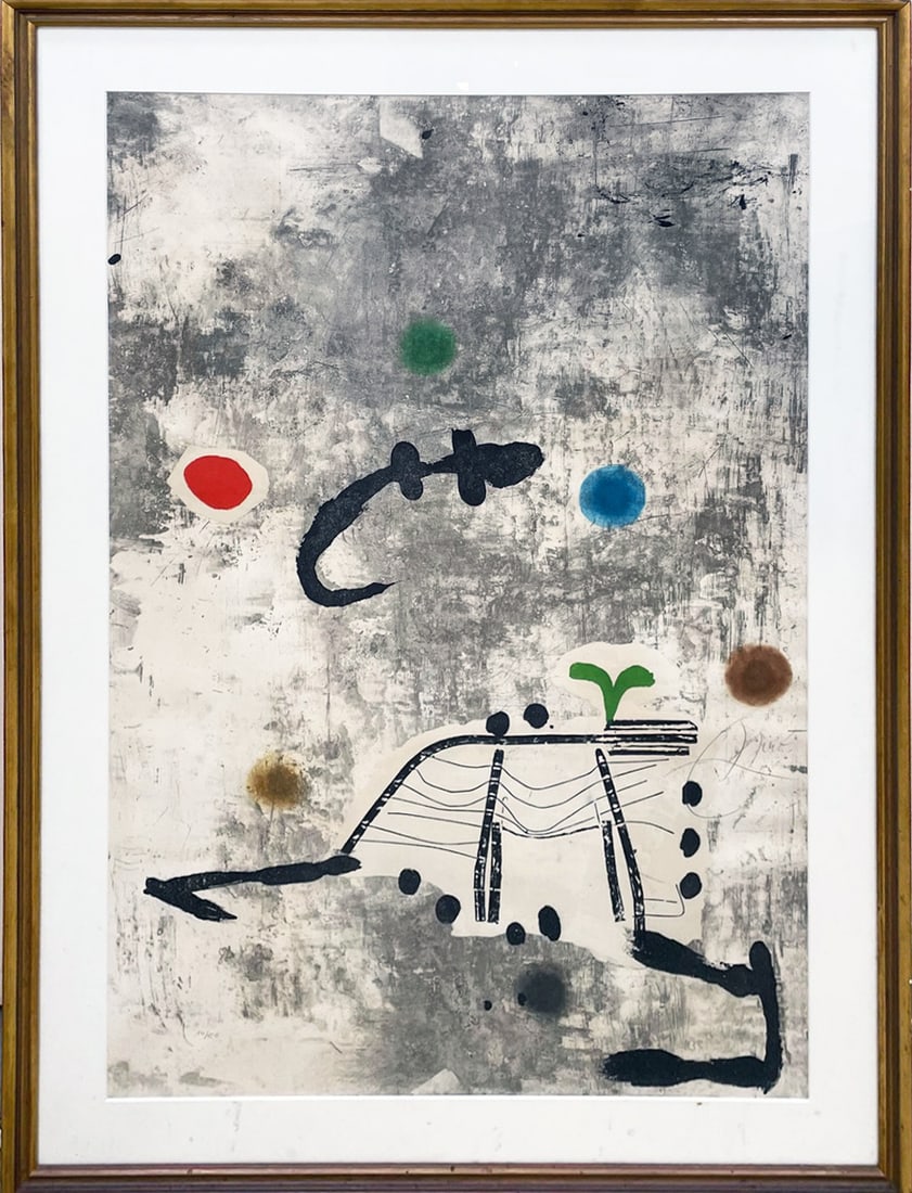 Joan Miro, "Personatge I Estels #55", 1979, aquatint and etching on paper (1 of 2)