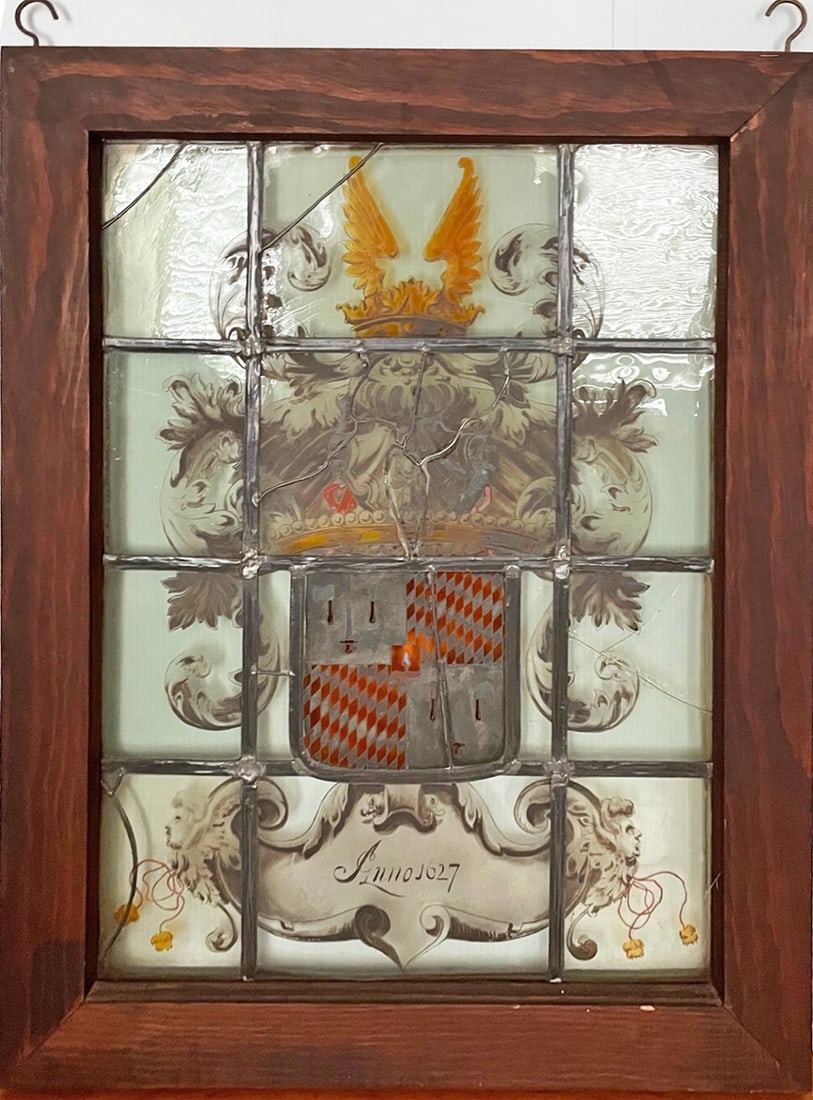 Painted Leaded Glass Window (1 of 2)