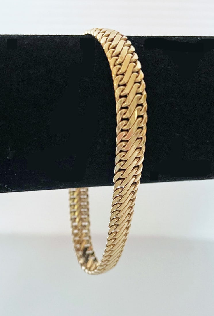 Italian 14k Gold Vienna Chain Bracelet (1 of 3)